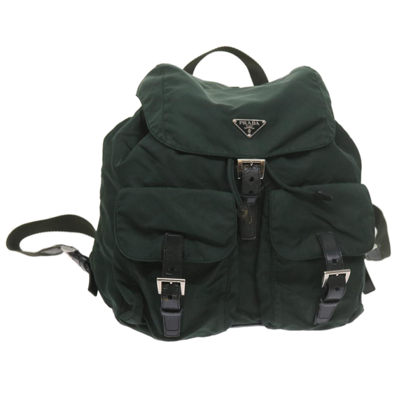 PRADA Backpack Nylon Green Auth 59702 - Picture 1 of 16